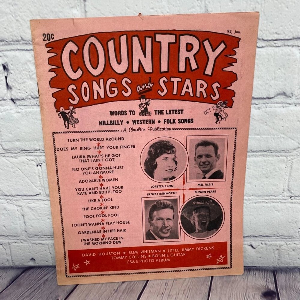 Vintage Country Song and Stars Magazine Jan. 1968 - Loretta Lynn Mel Tillis